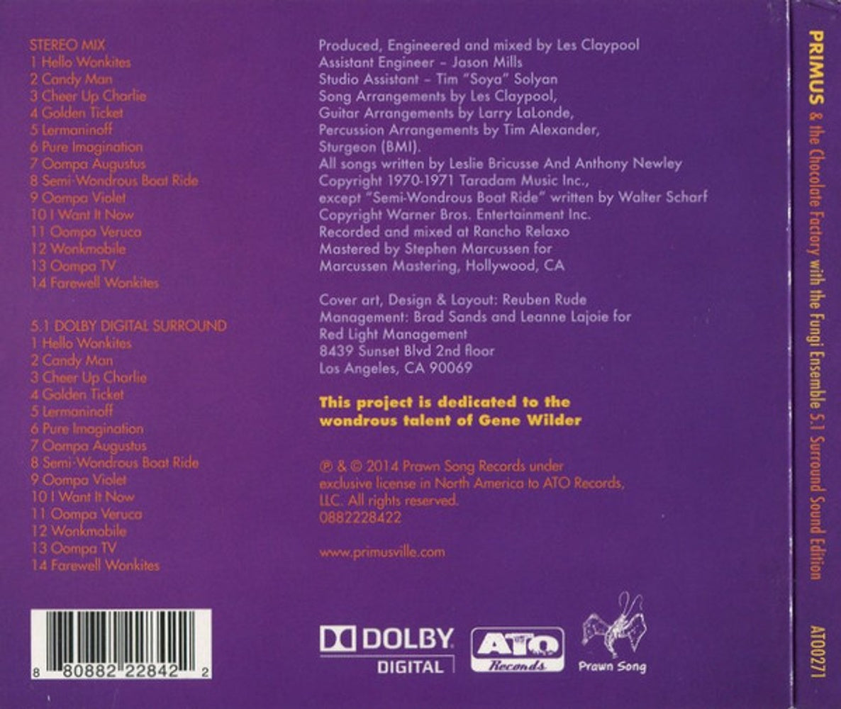 Image: Primus – Primus & The Chocolate Factory With The Fungi Ensemble [CD/DVD][5.1 Dolby Surround Sound] CD | Relix