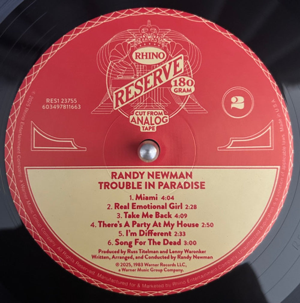Image: Randy Newman – Trouble In Paradise Vinyl LP | Relix