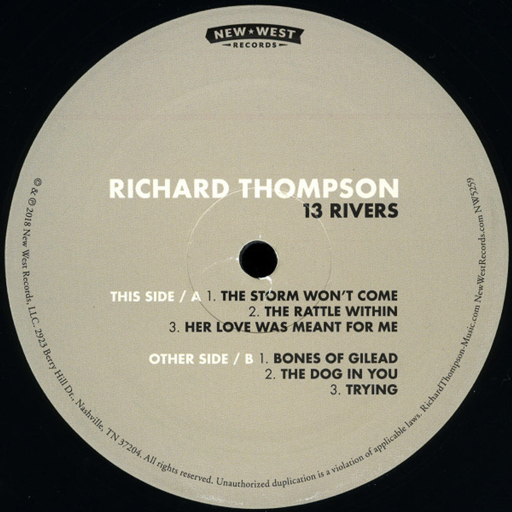 Image: Richard Thompson – 13 Rivers Vinyl LP | Relix