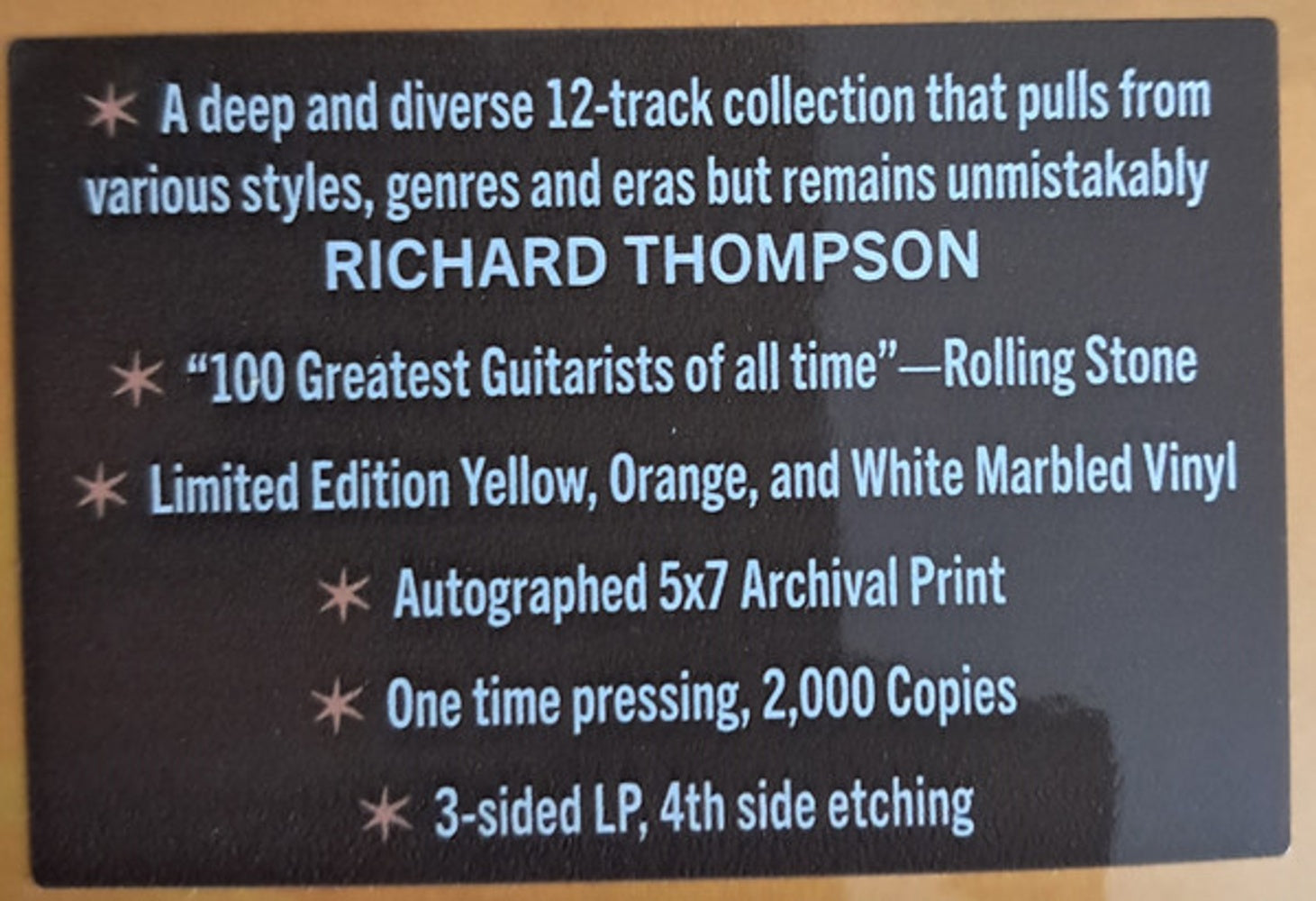 Image: Richard Thompson – Ship To Shore (Standard LP Vinyl) Vinyl LP | Relix