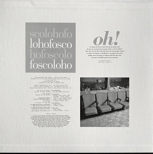 Image: Scolohofo – Oh! (Blue Note Tone Poet Series LP Vinyl) Vinyl LP | Relix