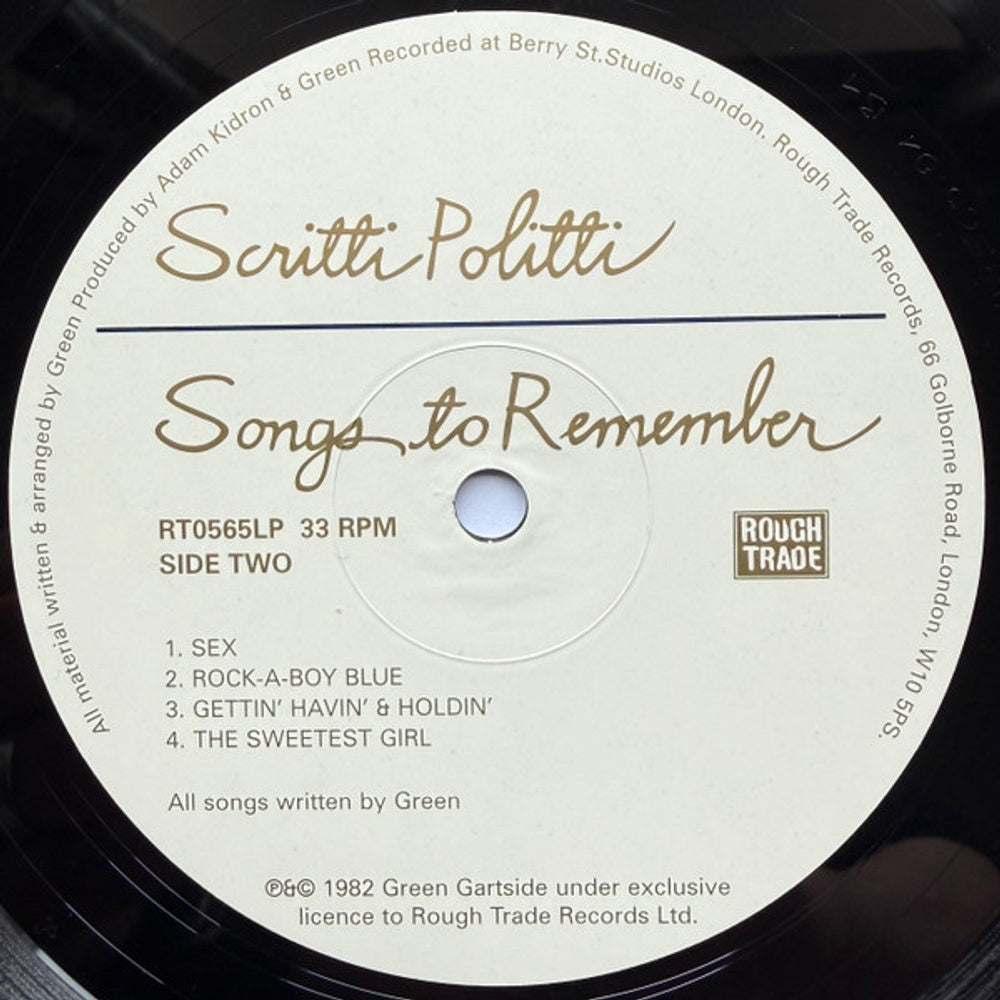 Image: Scritti Politti – Songs To Remember Vinyl LP | Relix