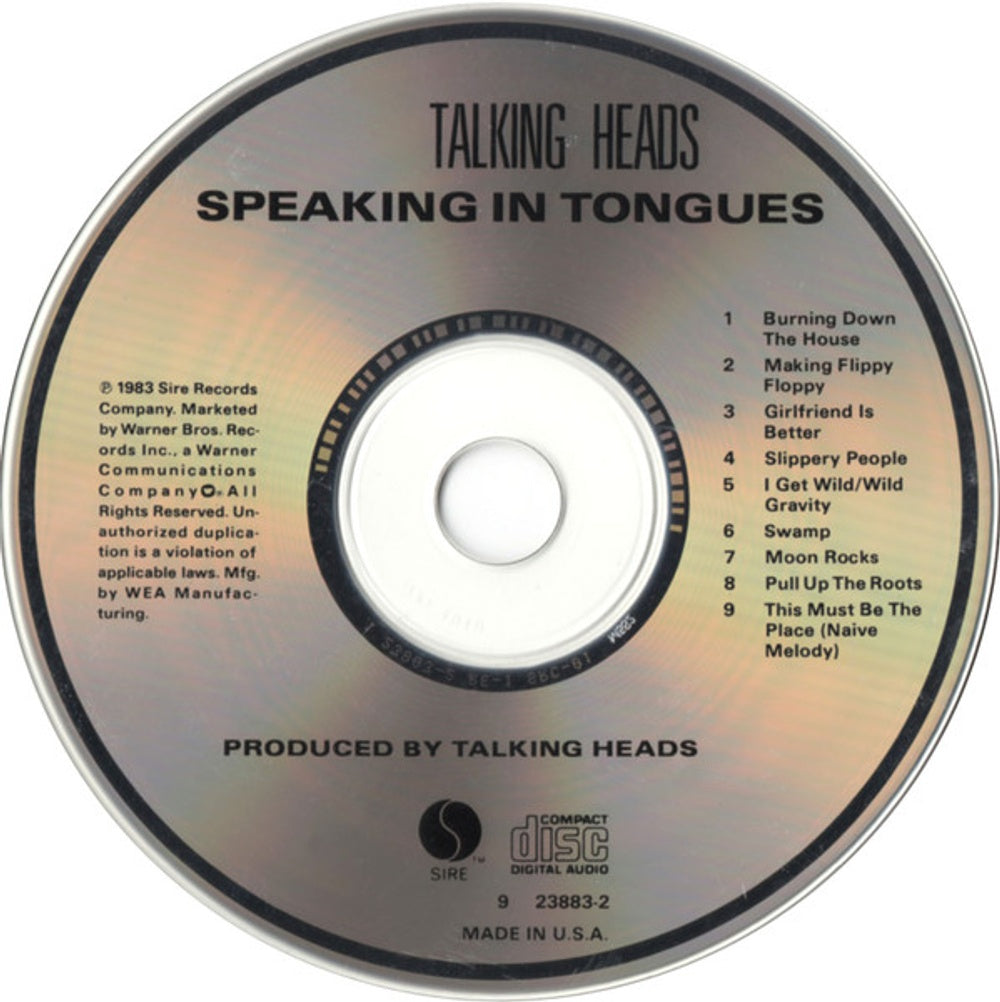 Image: Talking Heads – Speaking in Tongues CD | Relix