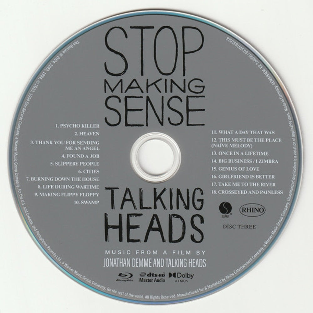 Image: Talking Heads – Stop Making Sense (Deluxe Edition, 2 CD and Blu-Ray) CD | Relix
