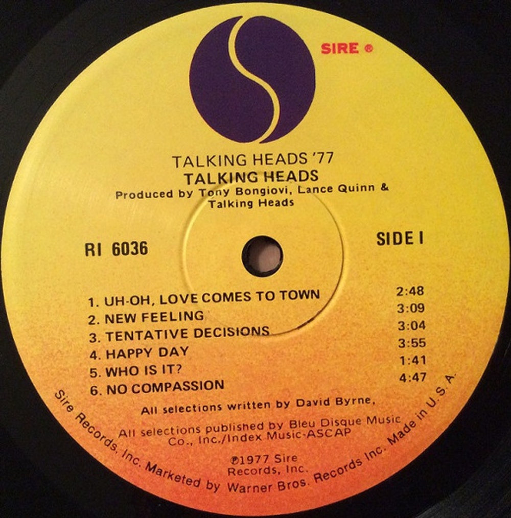 Image: Talking Heads – Talking Heads: 77 Vinyl LP | Relix