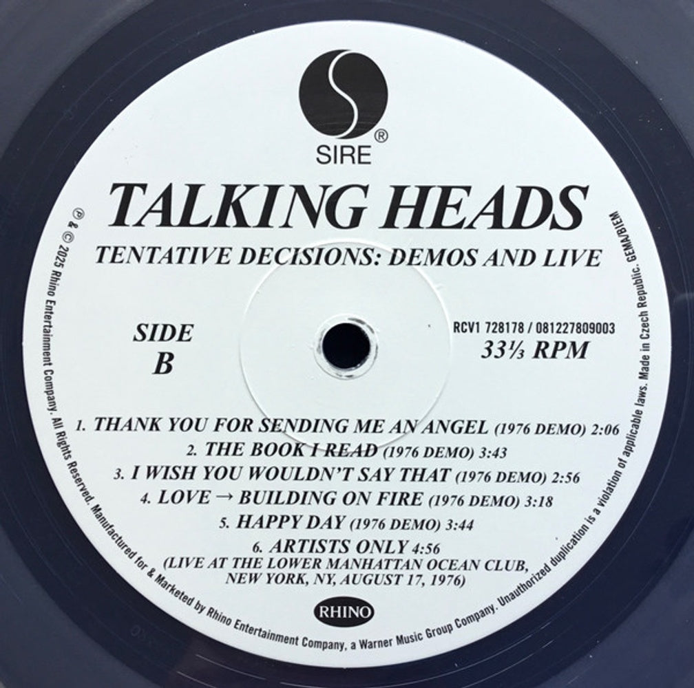 Image: Talking Heads – Tentative Decisions: Demos & Live (RSD Black Friday 2025 LP Vinyl) Vinyl LP | Relix