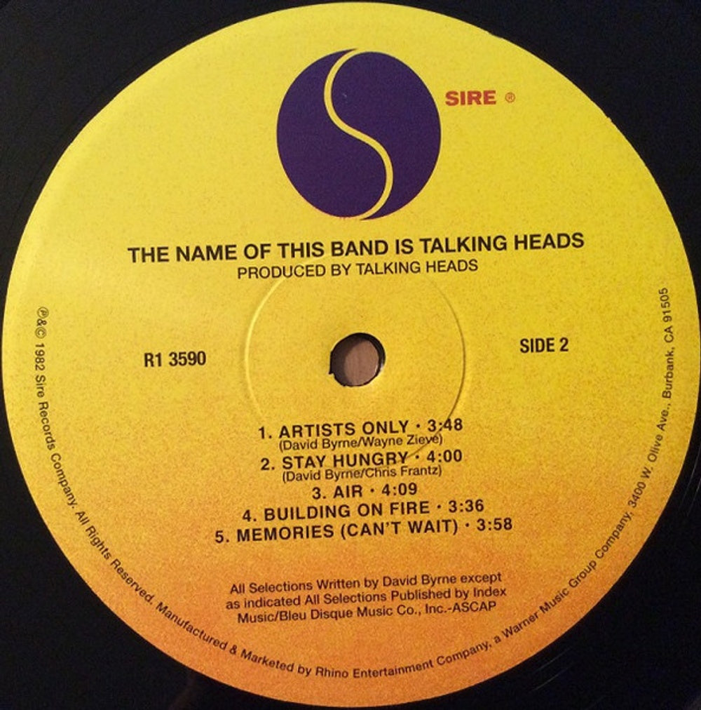 Image: Talking Heads – The Name Of This Band Is Talking Heads Vinyl LP | Relix