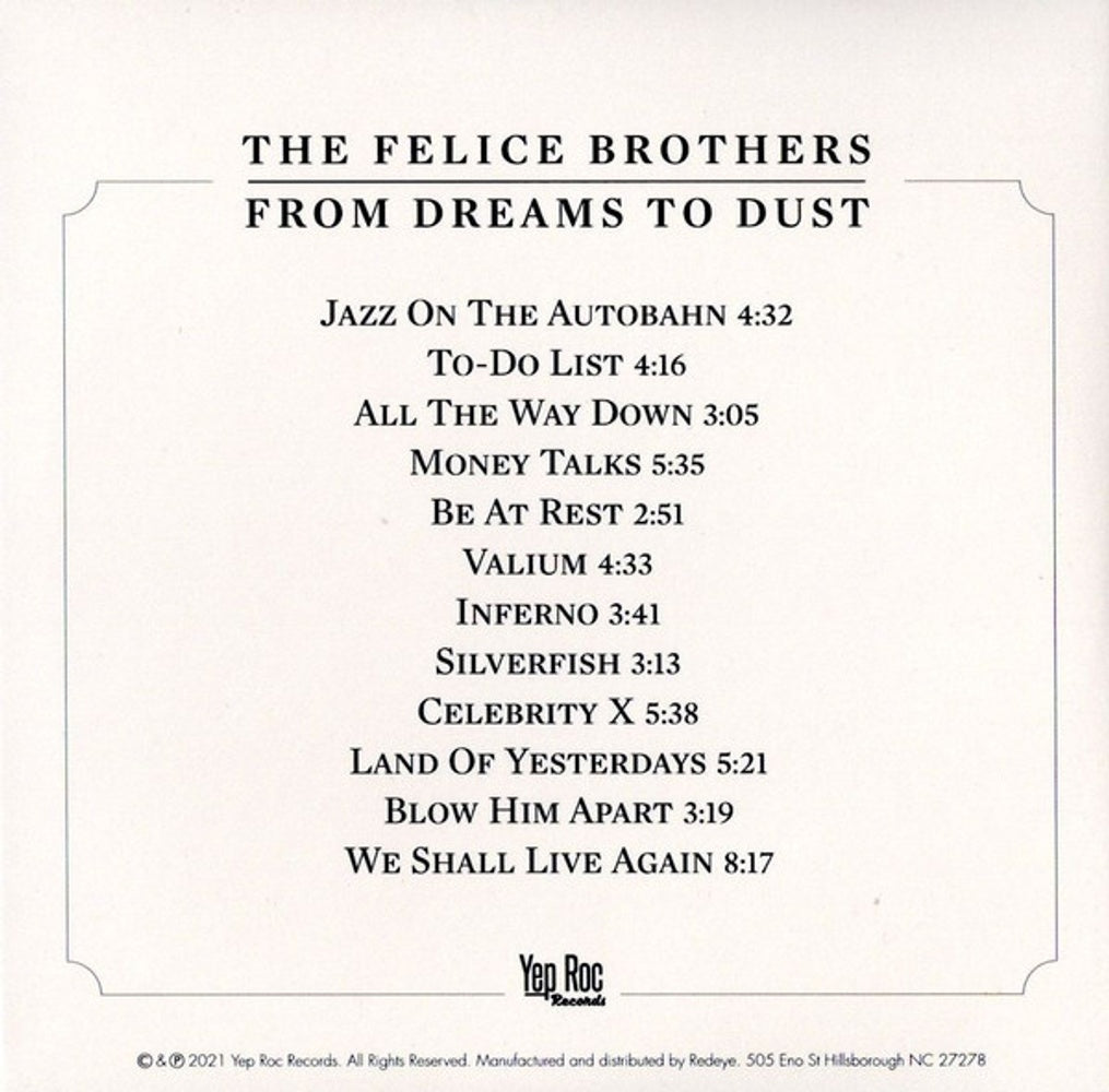 Image: The Felice Brothers – From Dreams To Dust CD | Relix