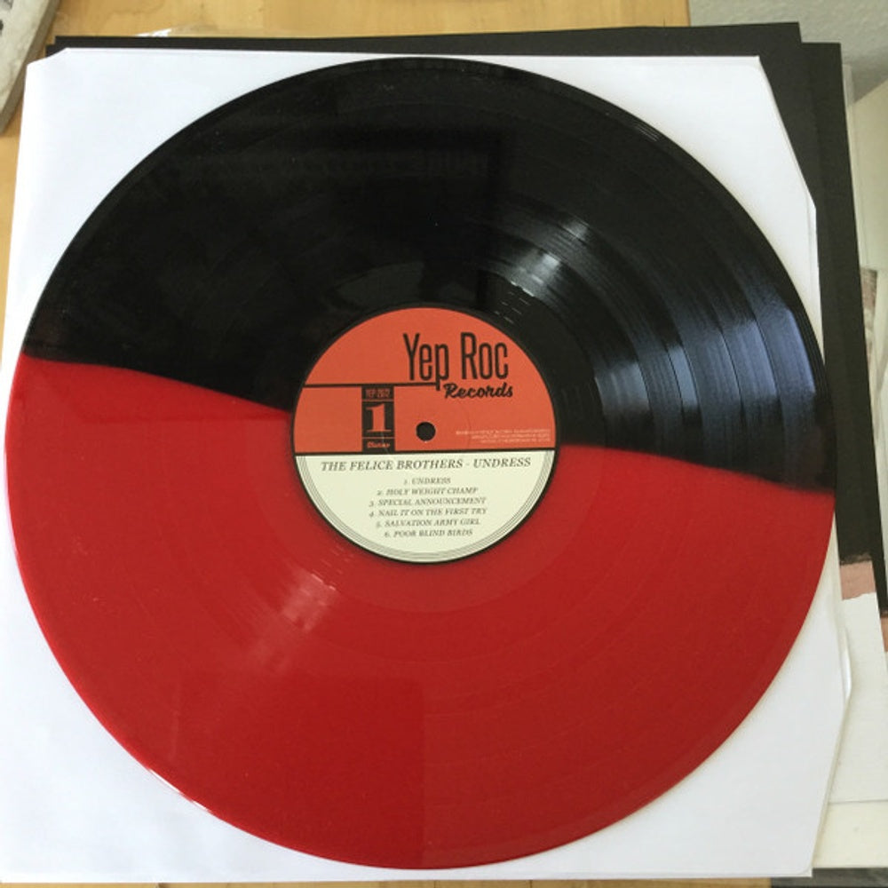 Image: The Felice Brothers – Undress (Red Black Split LP Vinyl) Vinyl LP | Relix