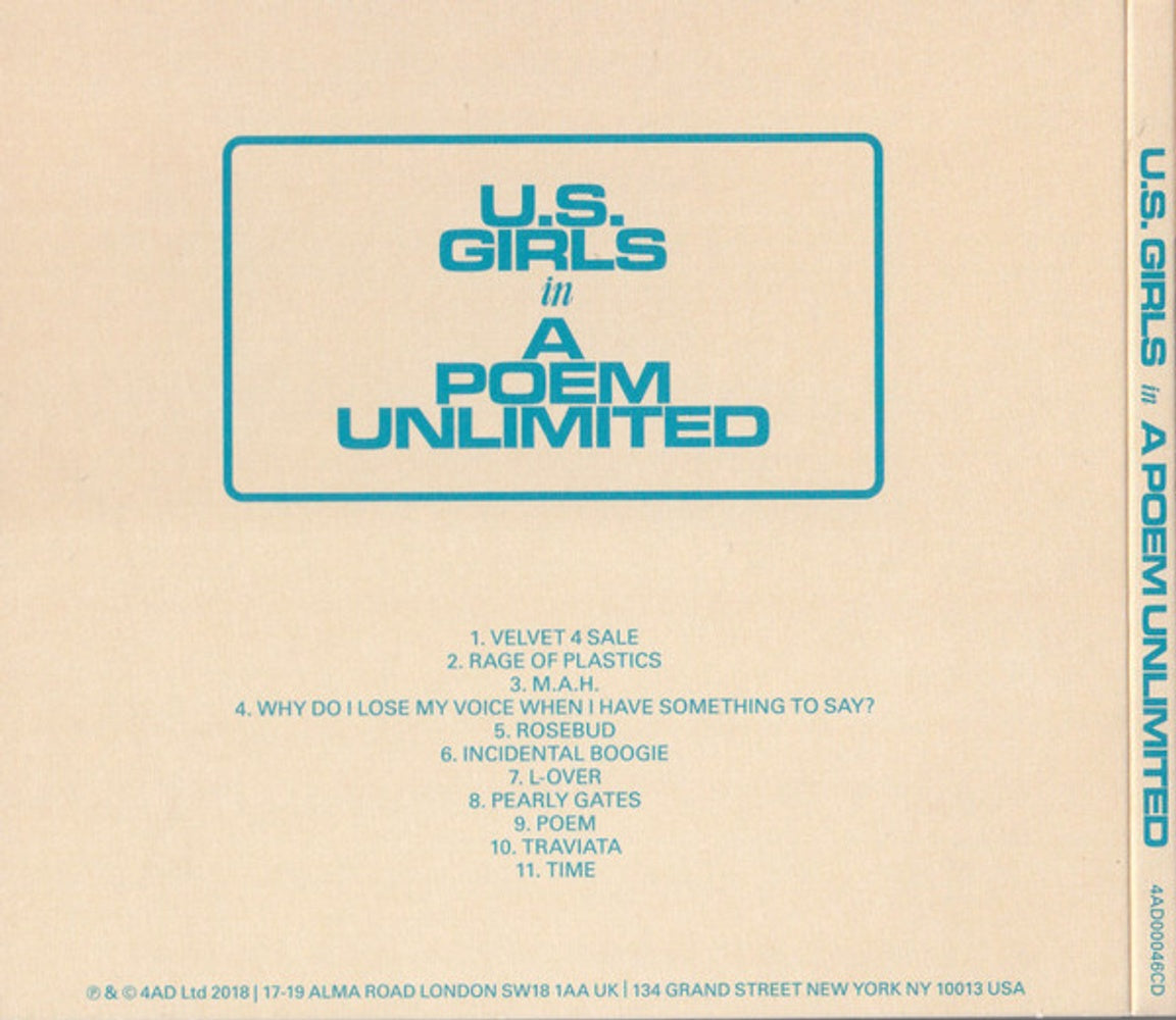 Image: U.S. Girls – In A Poem Unlimited CD | Relix
