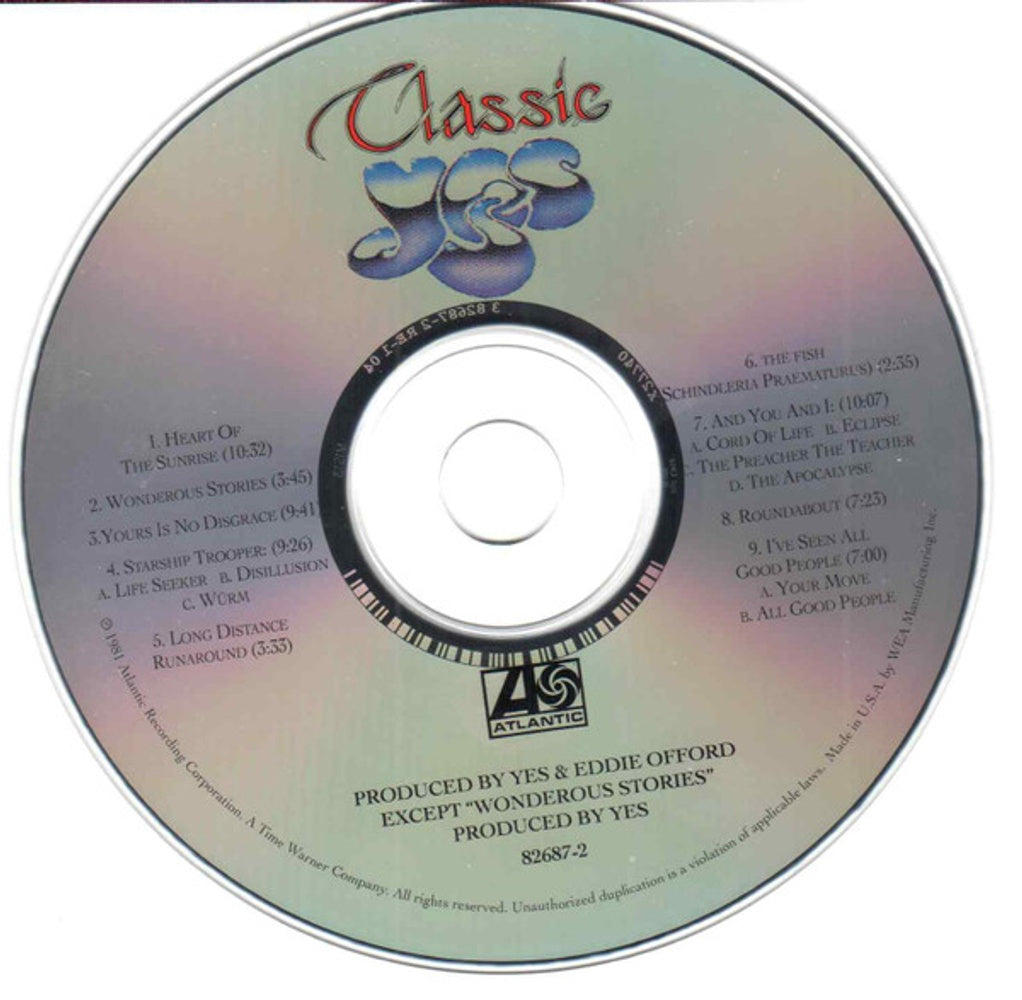 Image: Yes – Classic Yes CD | Relix