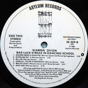 Image: Zevon, Warren – Bad Luck Streak in Dancing School Vinyl LP | Relix