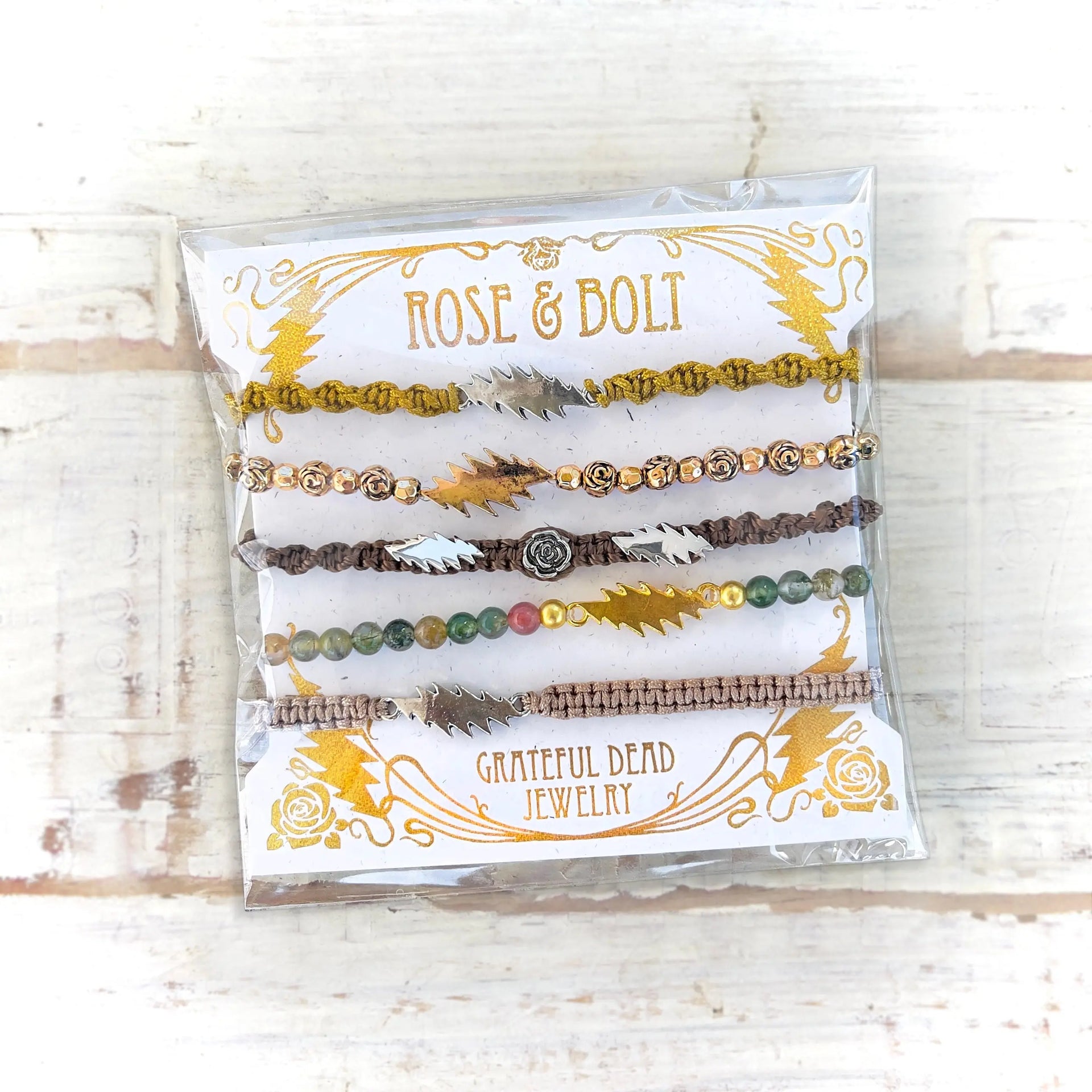 Grateful Dead Summer Tour Bracelet Stack | Jack Straw Hiouchi Jewels / Rose & Bolt Grateful Dead Jewelry Bracelet {{Shop name}}