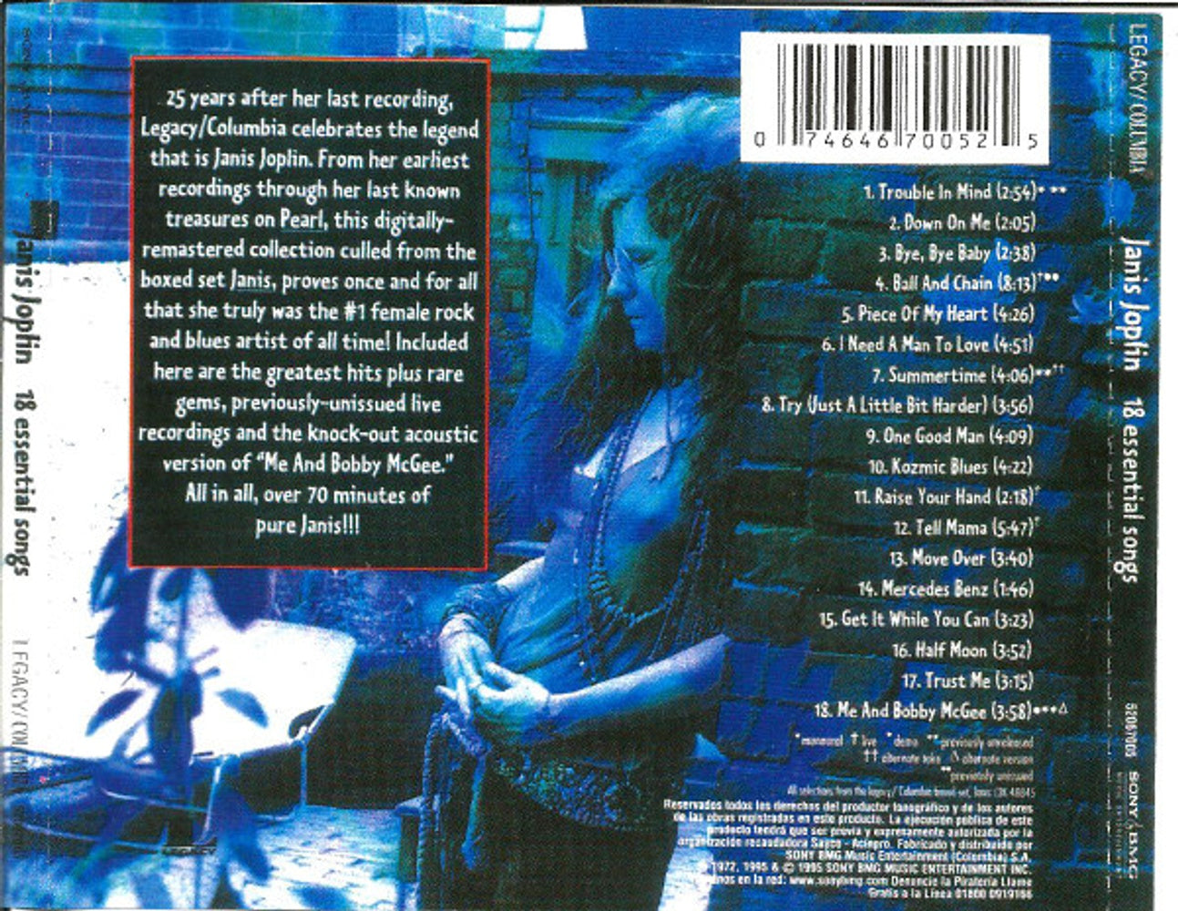 Janis Joplin – 18 Essential Songs (CD) - Detail