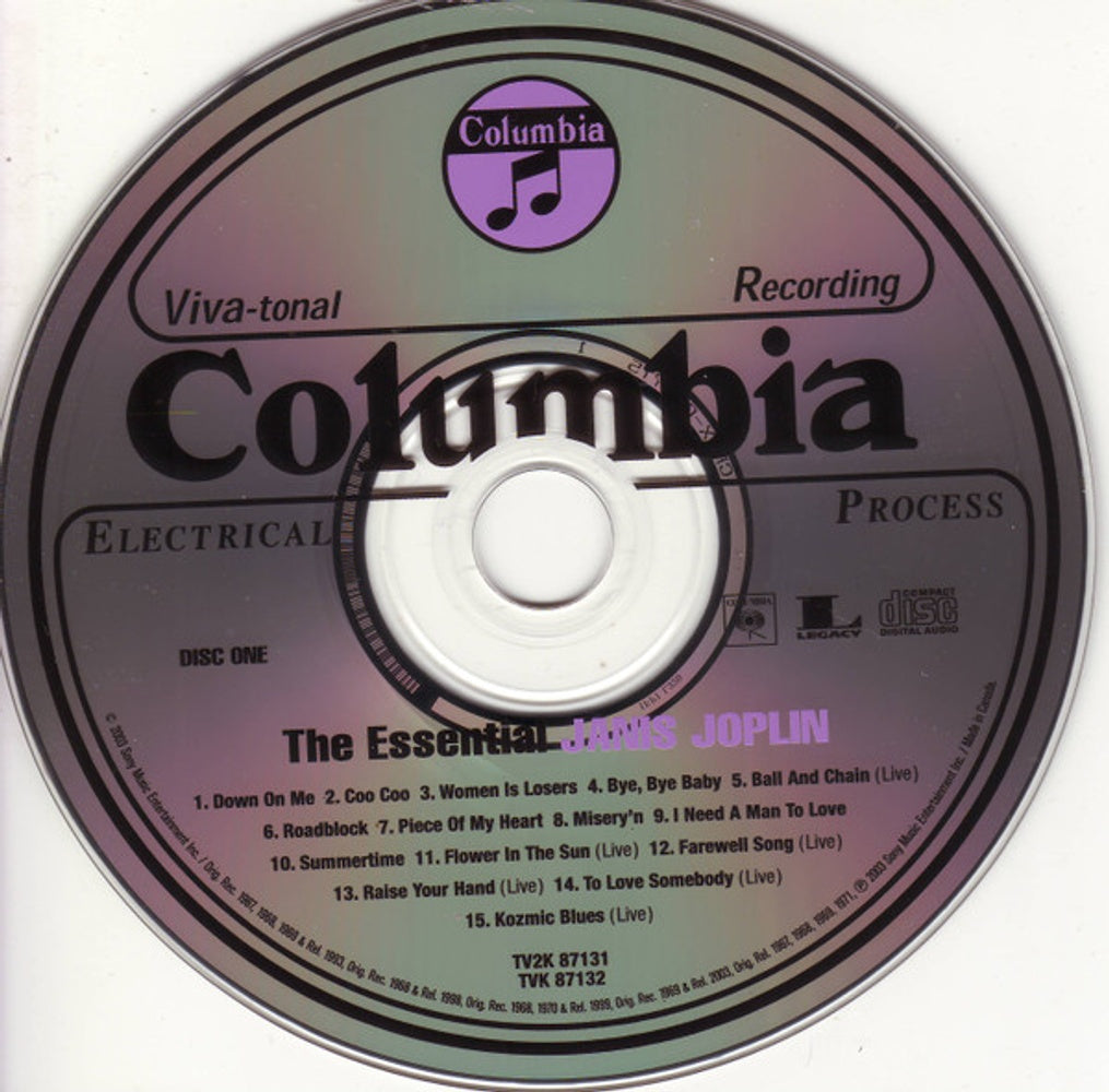 Janis Joplin – Essential Janis Joplin (2-CD) – Label Disc – Relix – 1015x1000px
