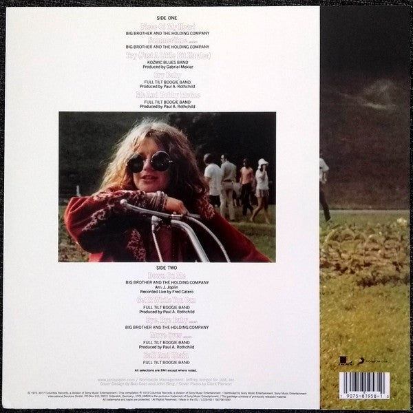 Janis Joplin – Janis Joplin's Greatest Hits – Back Cover – Relix – 1200x1200px