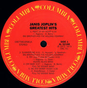 Janis Joplin – Janis Joplin's Greatest Hits – Label Disc – Relix – 1000x1003px
