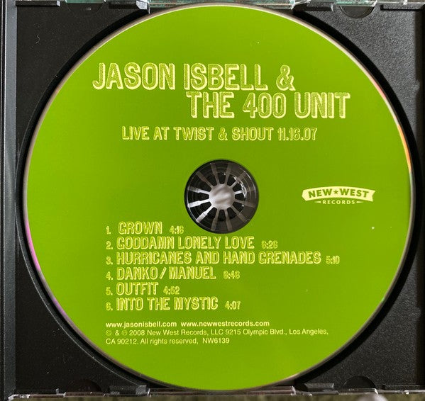 Jason Isbell – Live From Twist & Shout 11.16.07 (CD) - Alternate View
