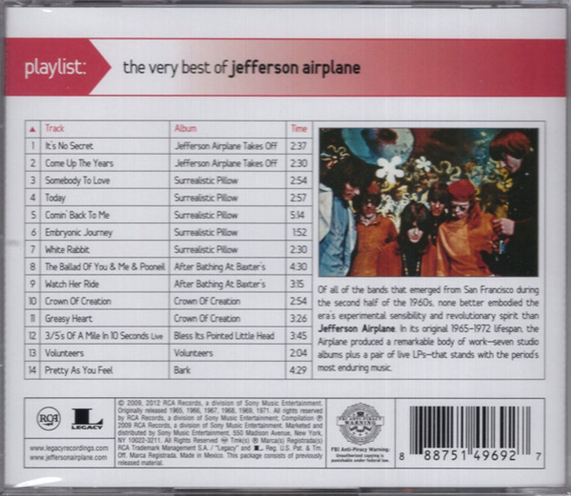 Jefferson Airplane – Playlist: The Very Best of Jefferson Airplane (CD) - Detail