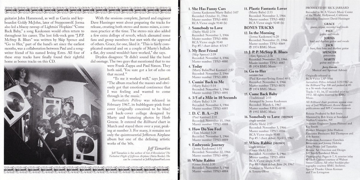 Jefferson Airplane – Surrealistic Pillow: Remastered (2-CD) - Label