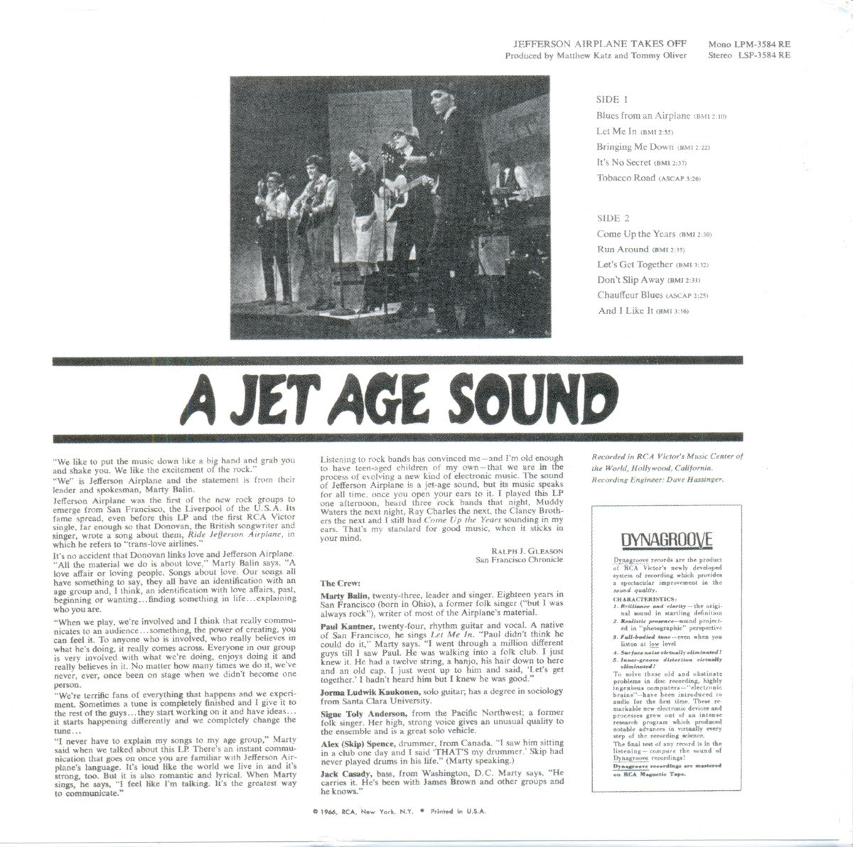 Jefferson Airplane – Takes Off (CD) - Detail