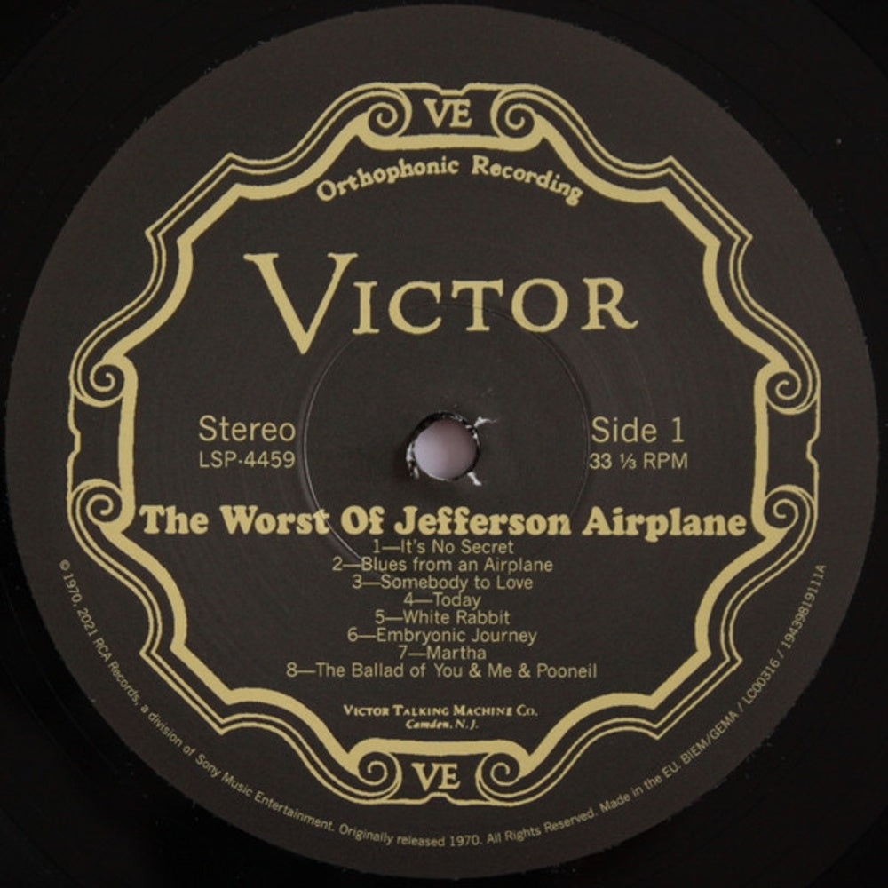 Jefferson Airplane – The Worst Of Jefferson Airplane (180G Remastered LP Vinyl) - Detail