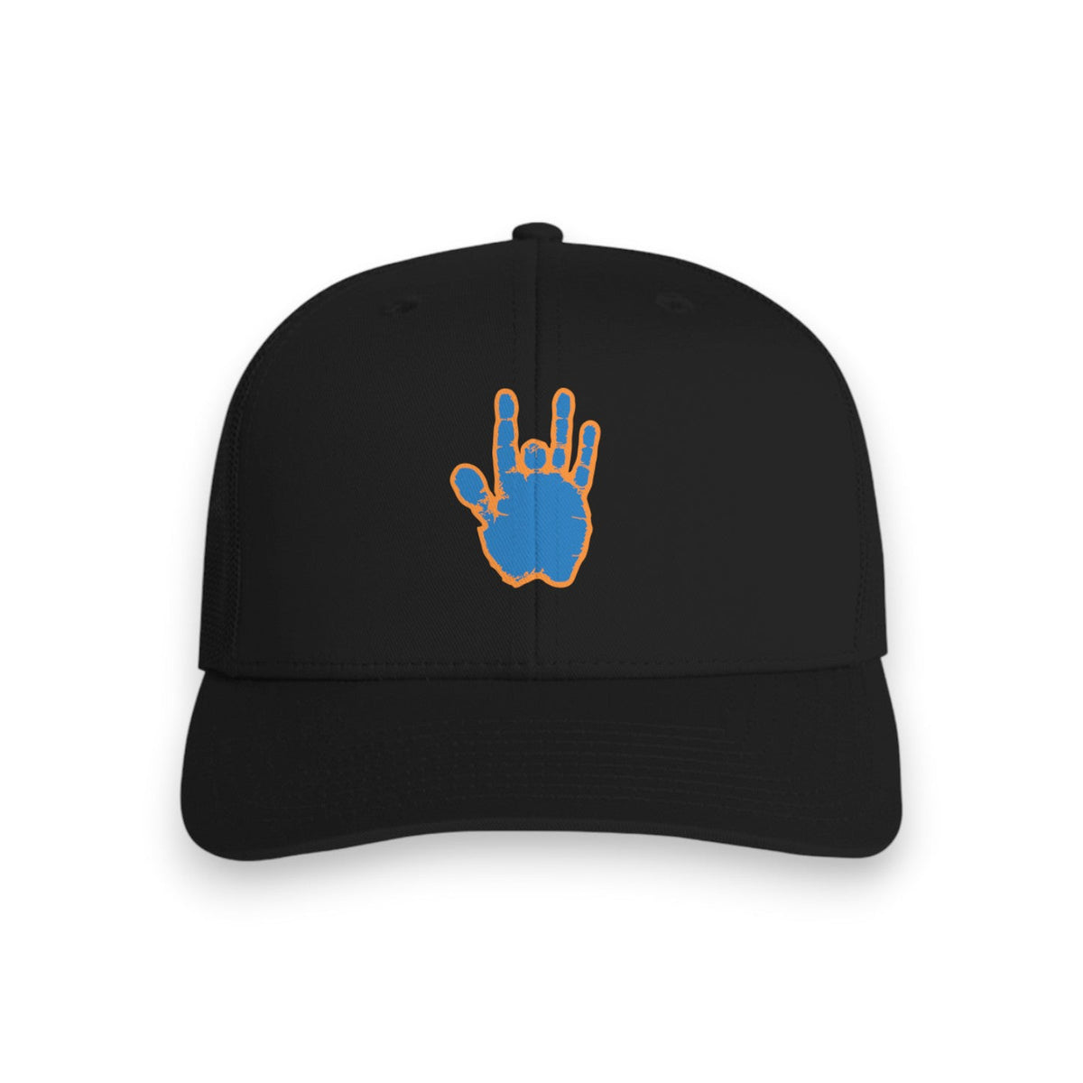 Jerry Garcia Blue & Orange Hand Trucker Hat - Black