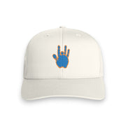 Jerry Garcia Blue & Orange Hand Trucker Hat - Ecru