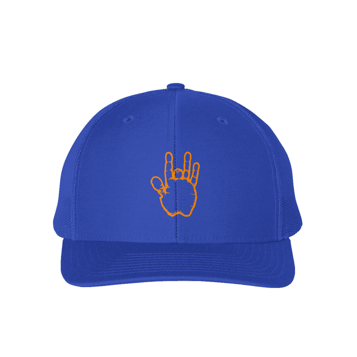 Jerry Garcia Embroidered Hand Trucker Hat - Royal