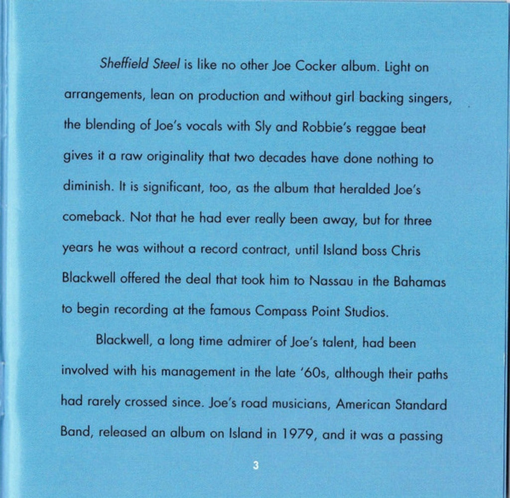 Joe Cocker – Sheffield Steel (Bonus Tracks, Remastered CD) - Close-Up