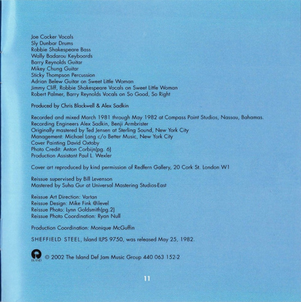 Joe Cocker – Sheffield Steel (Bonus Tracks, Remastered CD) - Packaging