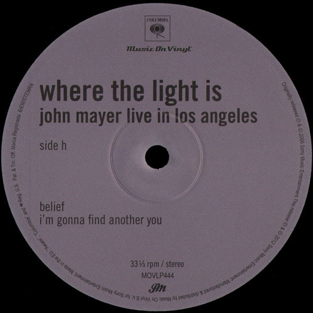John Mayer – Where The Light Is (Import LP Vinyl) – Image – Relix – 1000x1000px