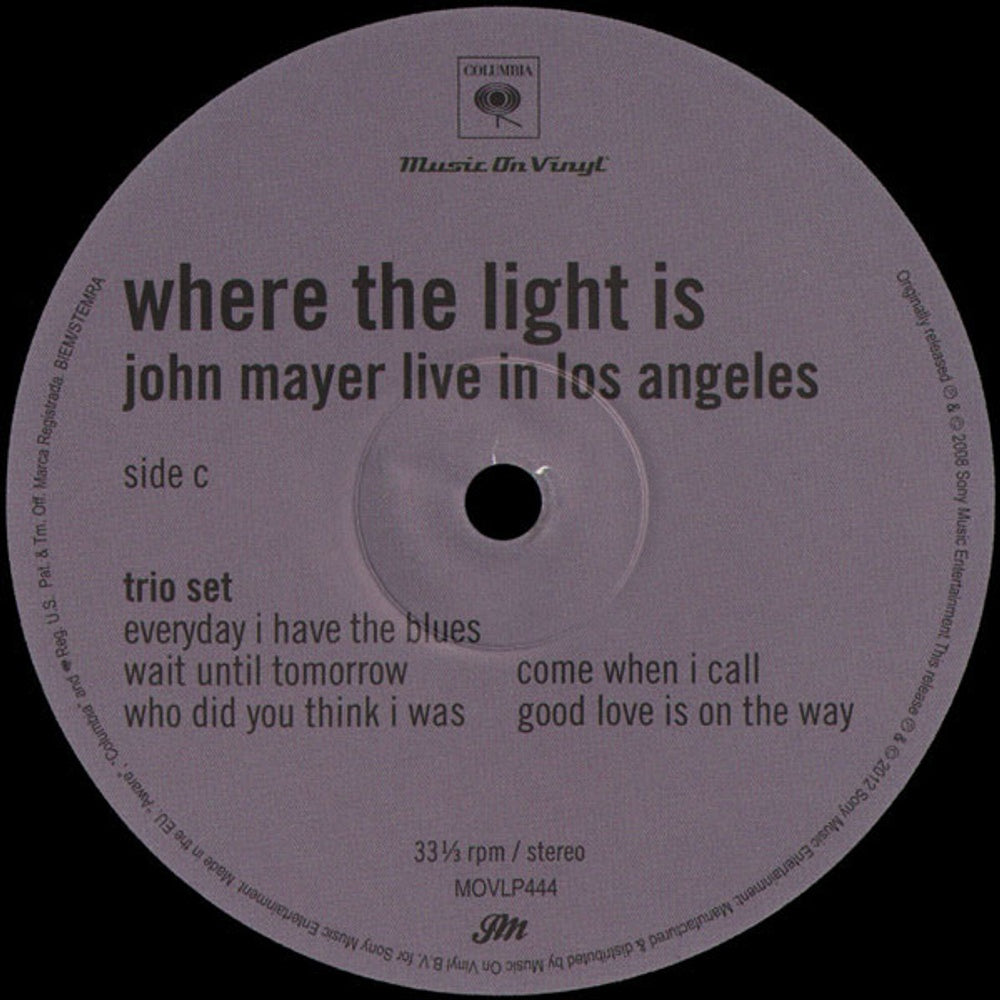 John Mayer – Where The Light Is (Import LP Vinyl) – Image – Relix – 1000x1000px