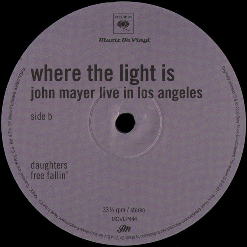 John Mayer – Where The Light Is (Import LP Vinyl) – Image – Relix – 1000x1000px