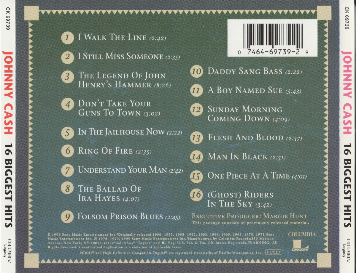 Johnny Cash – 16 Biggest Hits (CD) - Detail