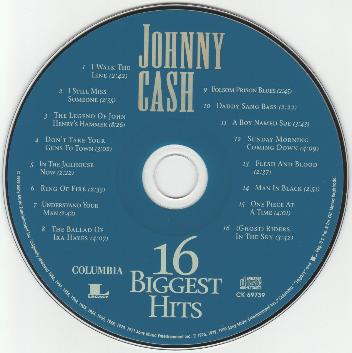 Johnny Cash – 16 Biggest Hits (CD) - Alternate View