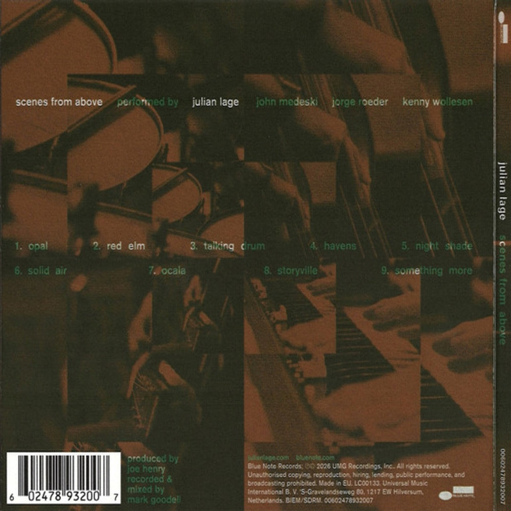 Julian Lage – Scenes From Above – Back Cover – Relix – 1145x1000px