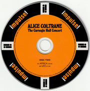 Label Disc 2: Alice Coltrane – Carnegie Hall Concert CD | Relix