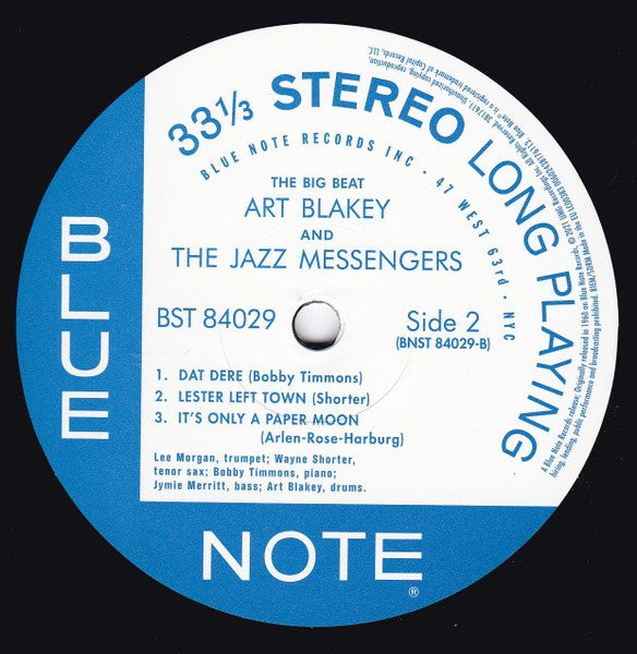 Label Disc 2: Art Blakey & The Jazz Messengers – The Big Beat (Blue Note Classic Series LP Vinyl) Vinyl LP | Relix