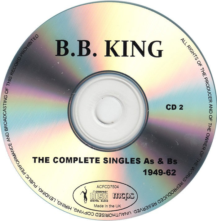 Label Disc 2: B.B. King – Complete Singles As & BS 1949-62 (2-CD) CD | Relix