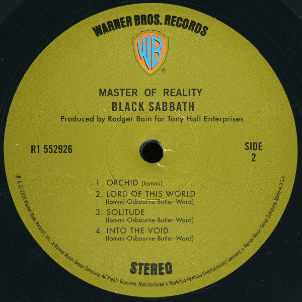 Label Disc 2: Black Sabbath – Master Of Reality: Deluxe Edition (2-LP Vinyl) Vinyl LP | Relix