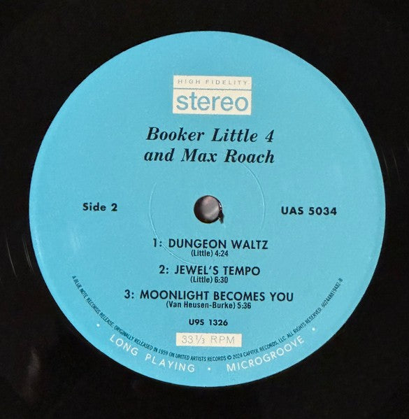 Label Disc 2: Booker Little – Booker Little 4 & Max Roach (Blue Note Tone Poet LP Vinyl) Vinyl LP | Relix