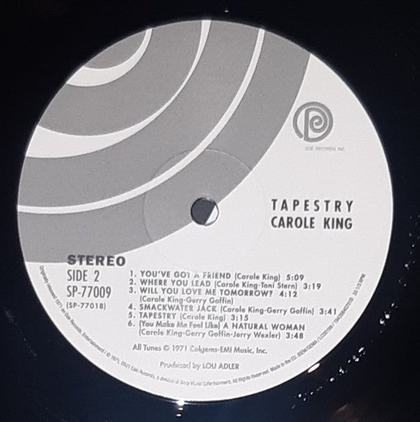 Label Disc 2: Carole King – Tapestry: 50th Anniversary Vinyl LP | Relix