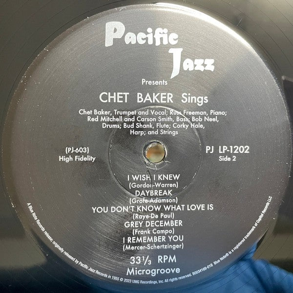 Label Disc 2: Chet Baker – Chet Baker Sings & Plays (Blue Note Tone Poet LP Vinyl) Vinyl LP | Relix