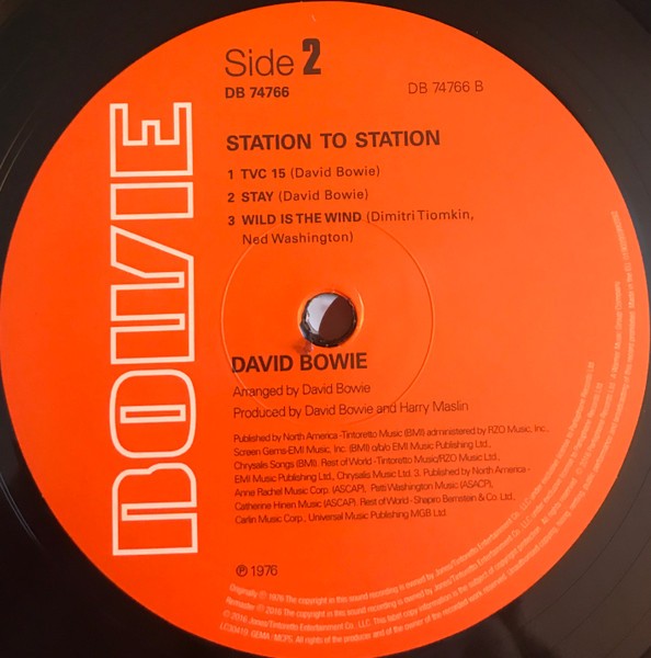 Label Disc 2: David Bowie – Station To Station: 2016 Remastered Version Vinyl LP | Relix