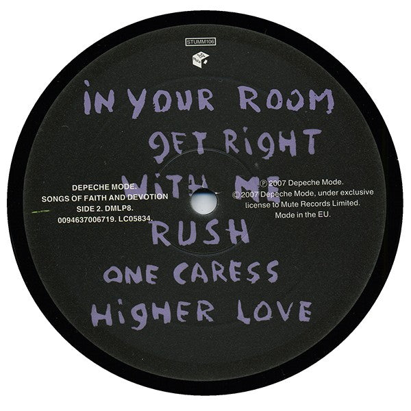 Label Disc 2: Depeche Mode – Songs Of Faith And Devotion Vinyl LP | Relix