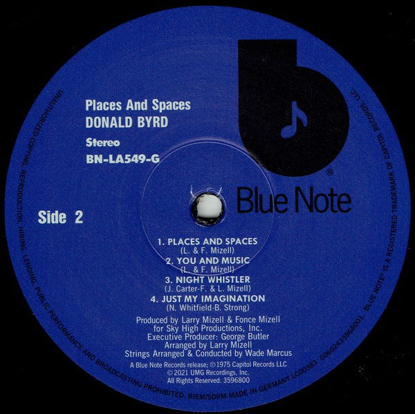Label Disc 2: Donald Byrd – Places And Spaces (Blue Note Classic Series LP Vinyl) Vinyl LP | Relix