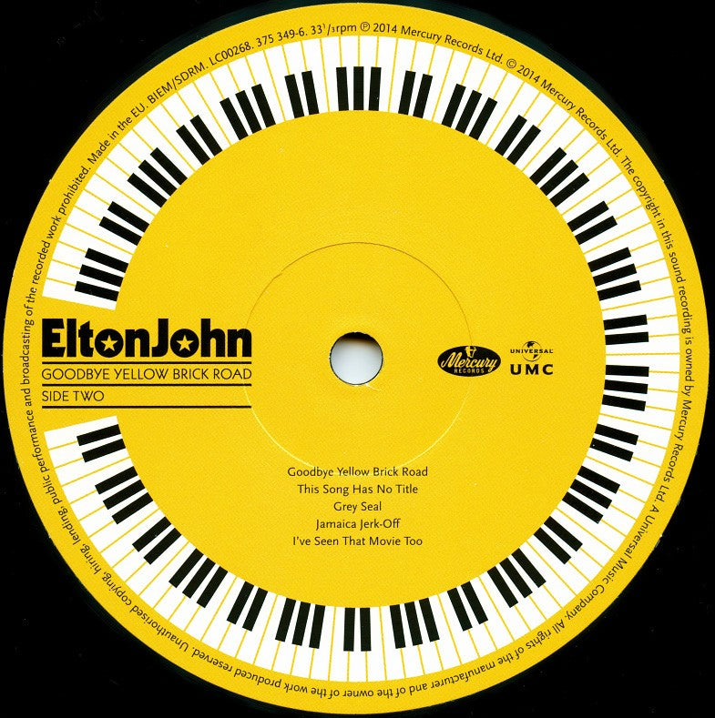 Label Disc 2: Elton John – Goodbye Yellow Brick Road: 40th Anniversary (Remastered 4-LP Vinyl) Vinyl LP | Relix