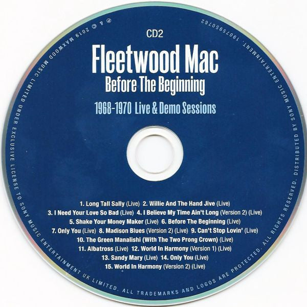 Label Disc 2: Fleetwood Mac – Before The Beginning: Live 1968-1970 CD | Relix