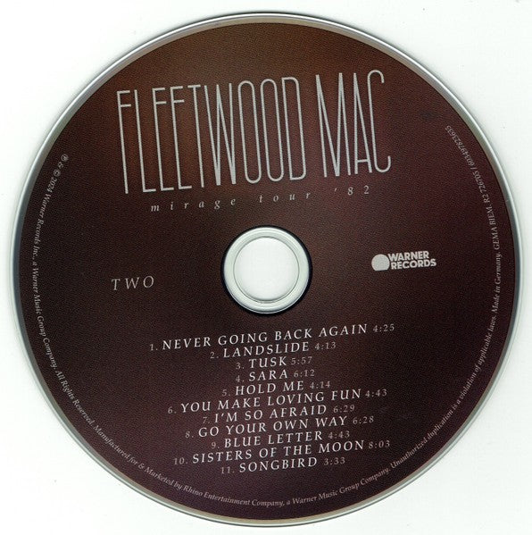 Label Disc 2: Fleetwood Mac – Mirage Tour 82 CD | Relix